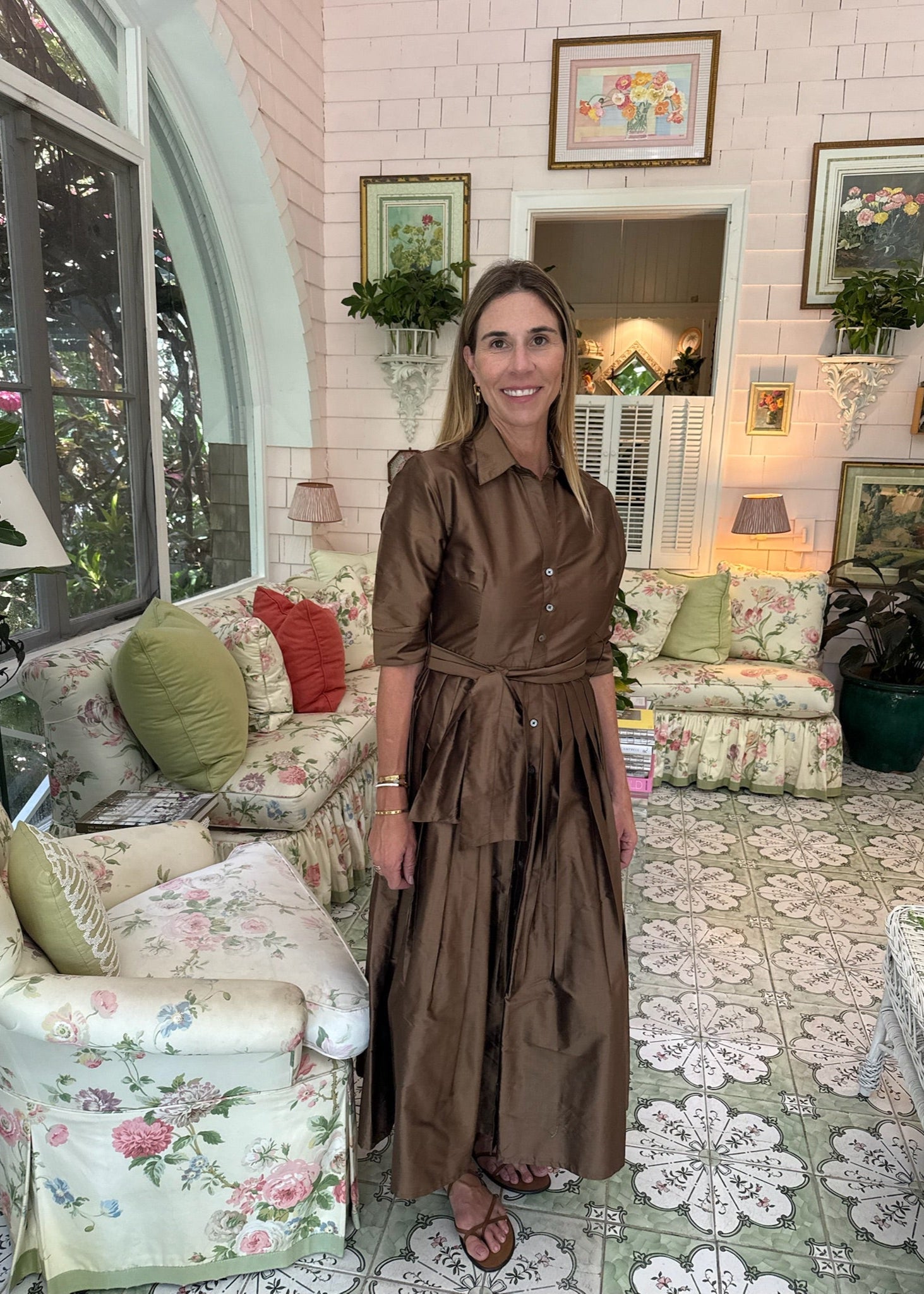 Mrs Maisel Dress | Silk Chocolate - Dizzy Lizzie – The Kemble Shop