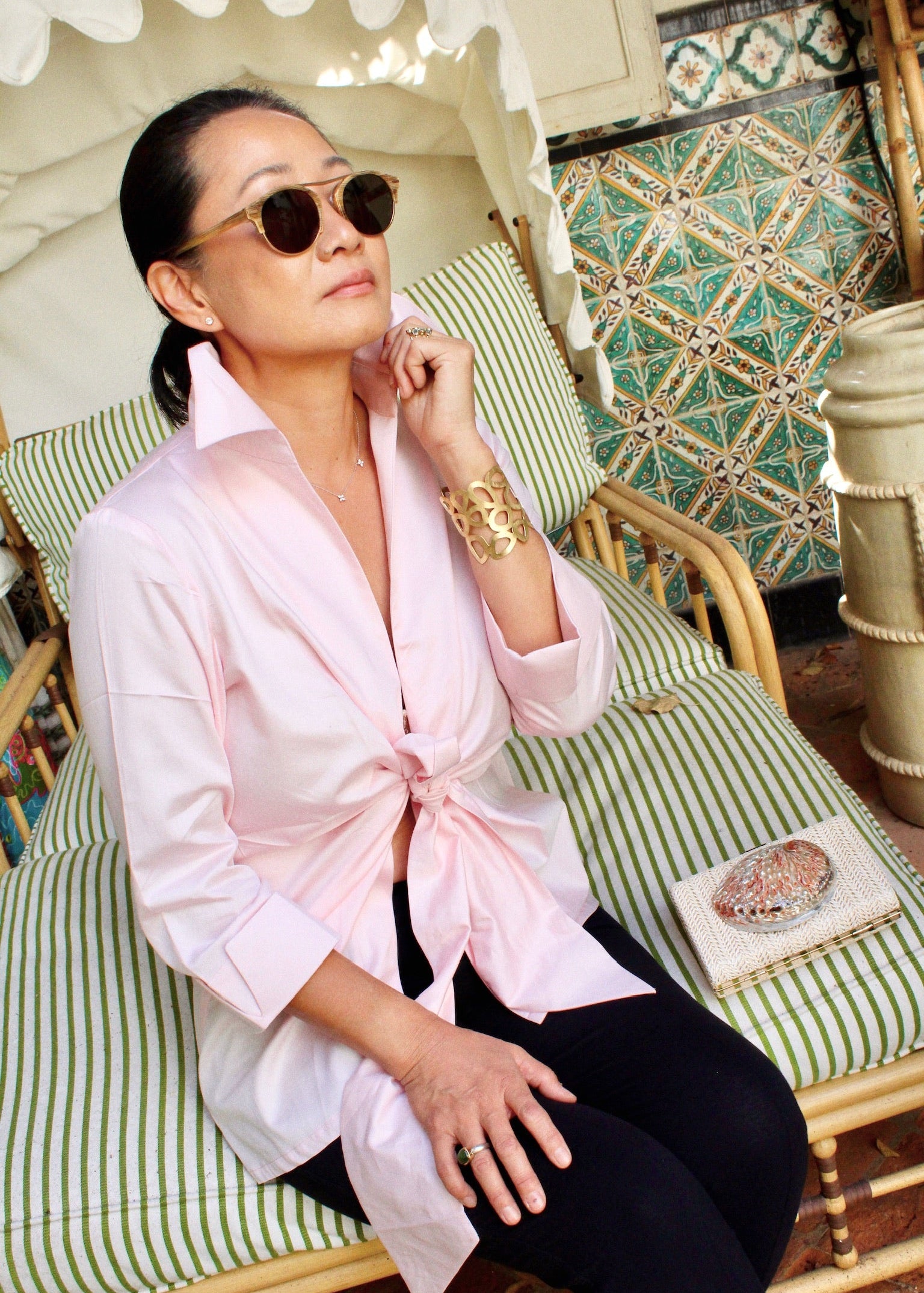 トップス Charmy collar top (Baby Pink) The Maisie Wrap | Baby Pink – The Kemble Shop