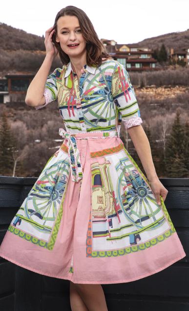 Mrs Maisel Dress | Pink and Orange Hermes