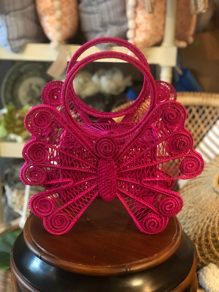 Hot Pink large Butterfly Tote - The Kemble Shop