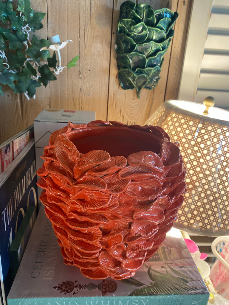 Pink Leaf Cachpot - The Kemble Shop
