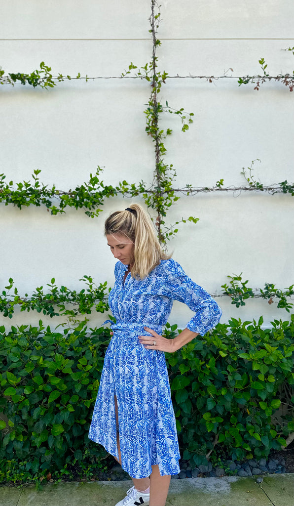 Blue Current Palm Beach Tunic Dress - Midi - The Kemble Shop