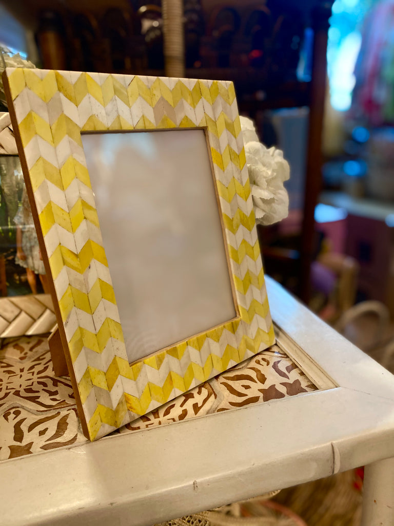 Two Toned Bone Inlay Frames- Yellow / Ivory - The Kemble Shop
