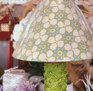 Blue & Green Floral Lampshade - The Kemble Shop