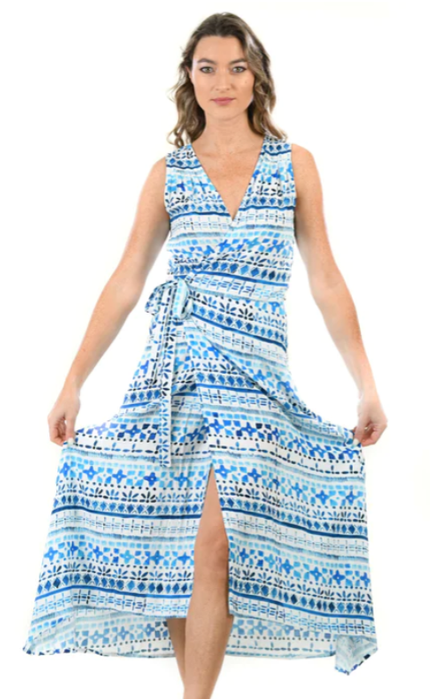 Blue Lagoon Mykonos Dress- Walker & Wade - The Kemble Shop