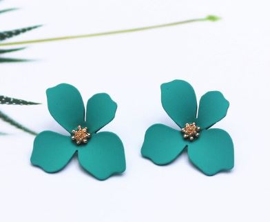 Turquoise Floral Earrings - The Kemble Shop