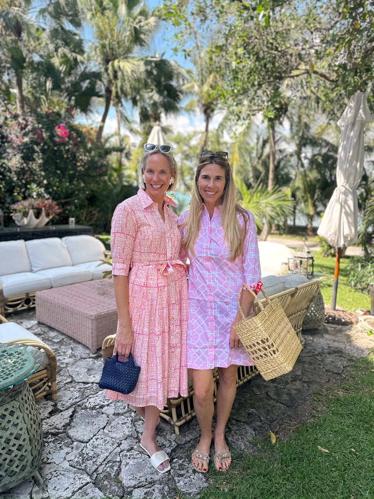 Sag Harbor Pink Geo Print - The Kemble Shop