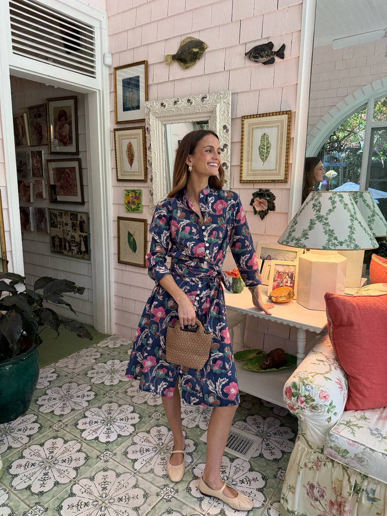 Night Garden Palm Beach Midi Tunic Dress