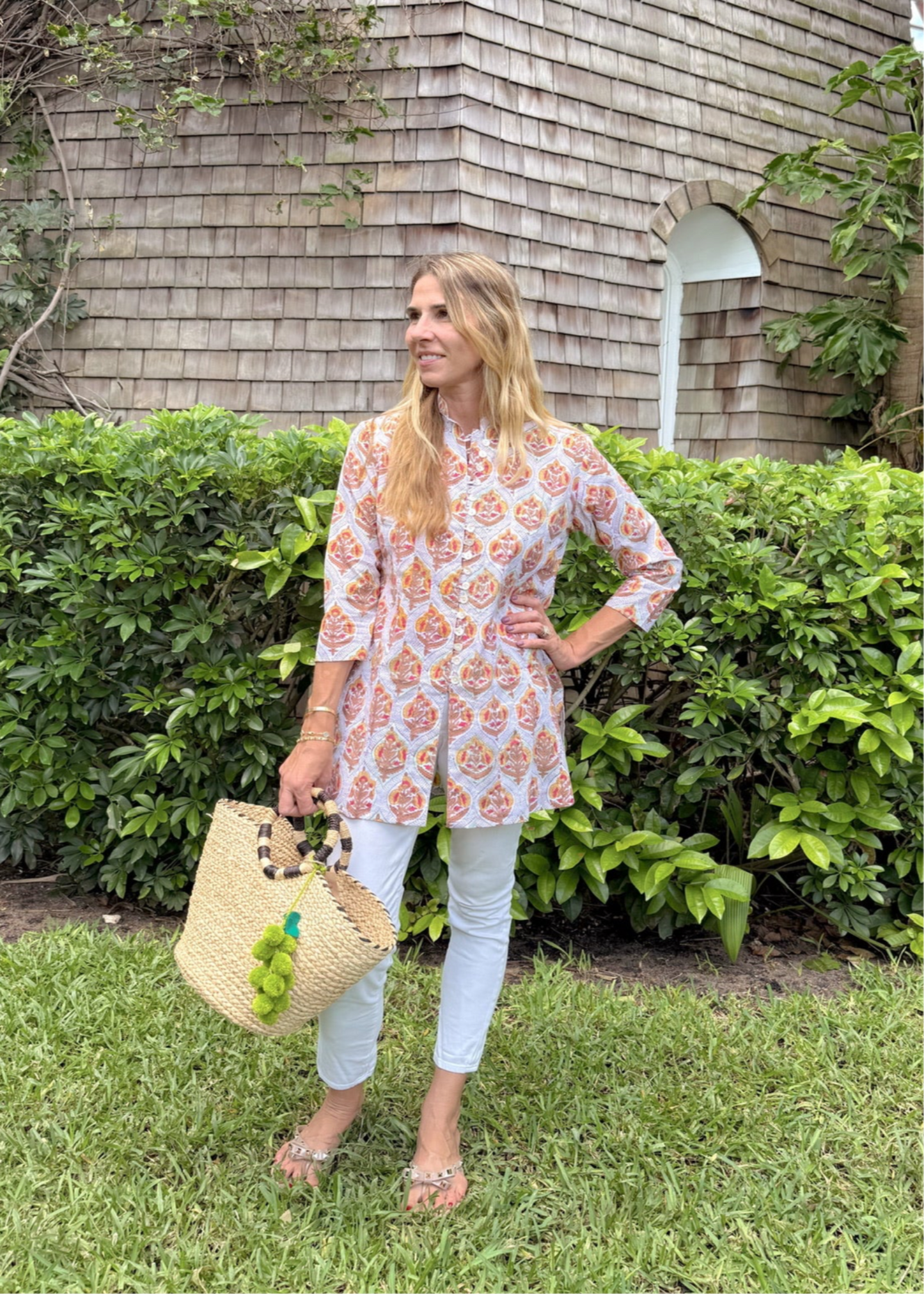 Patterned Floral Palm Beach Tunic - The Kemble Shop