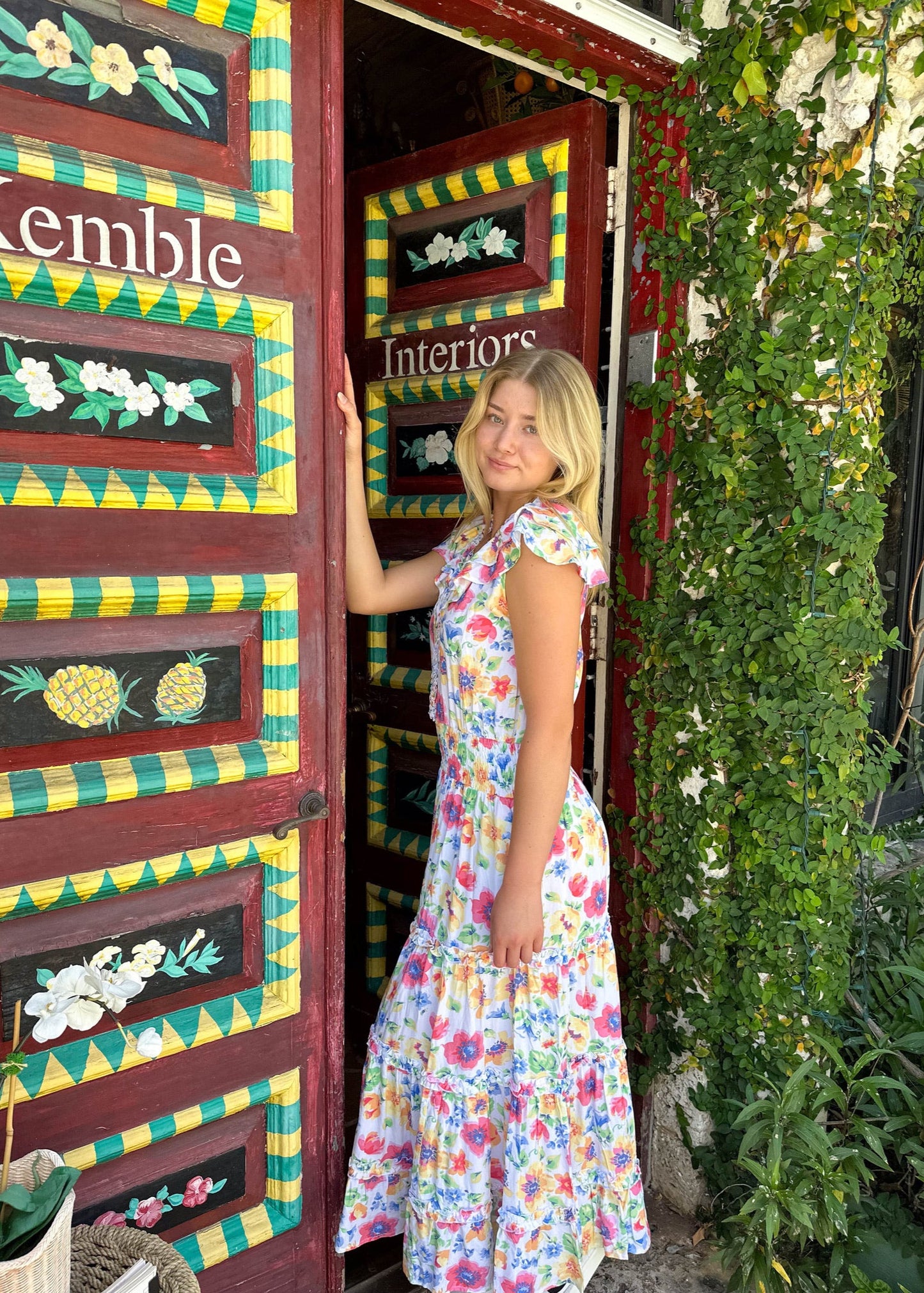 Walker & Wade | Brigitte Dress | Watercolor Florals - The Kemble Shop