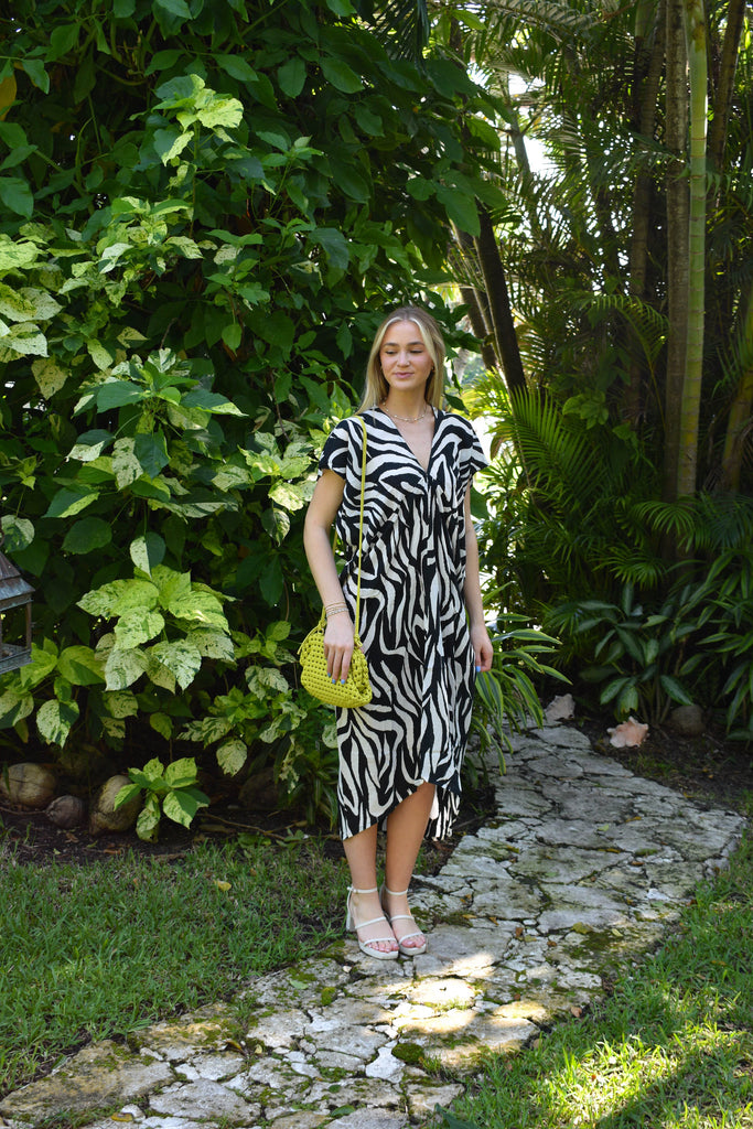 Black Zebra Palm Beach Kaftan - The Kemble Shop