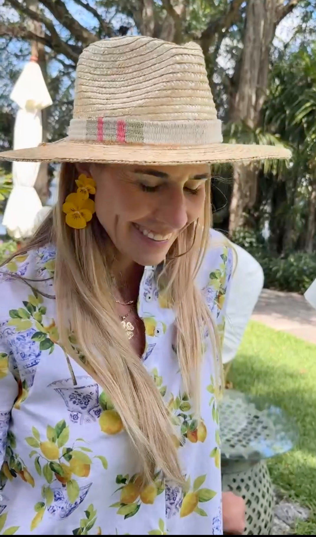 Yellow Pansy Drop Earrings - The Kemble Shop