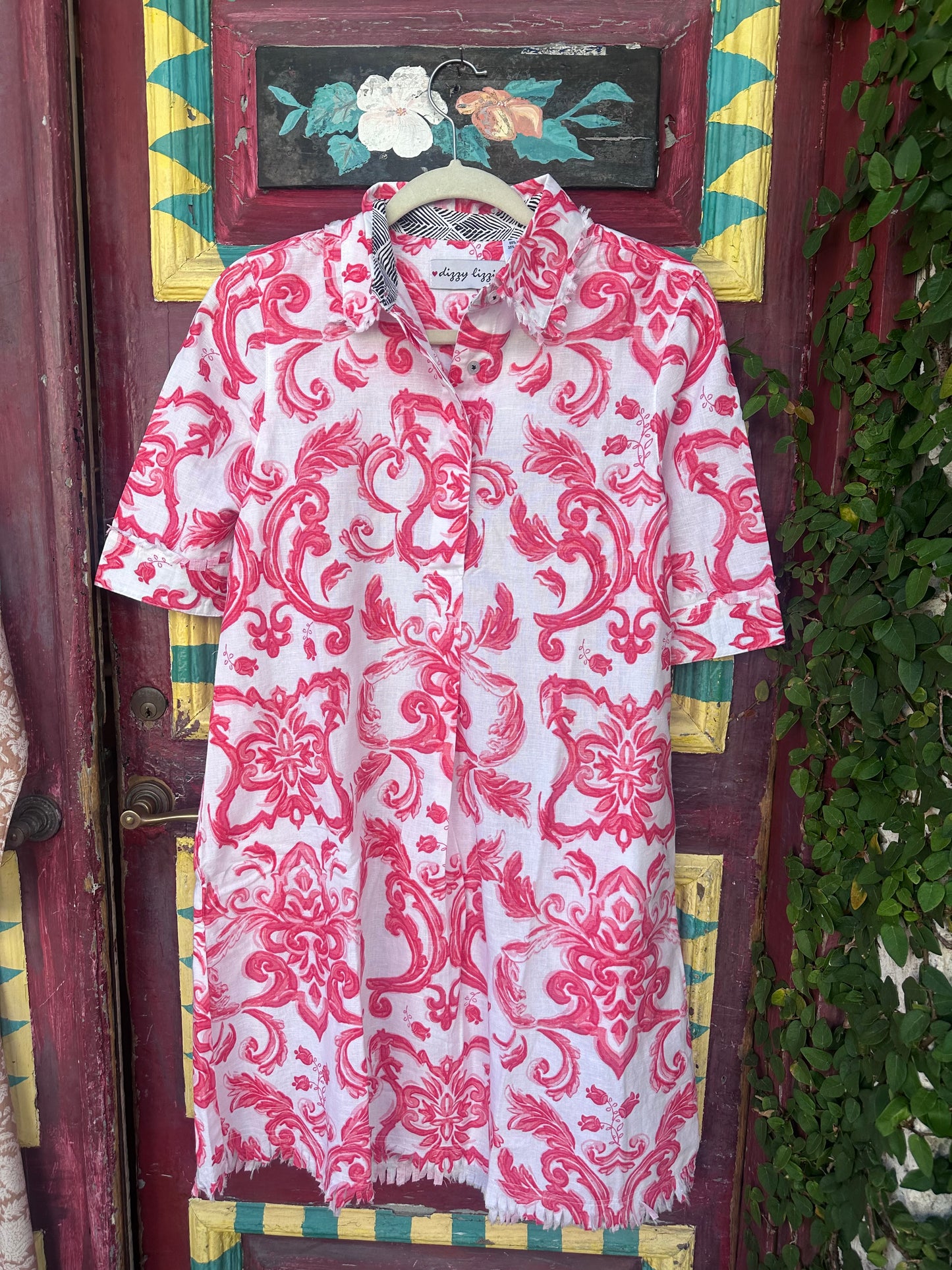 Chatham Dress | Pink Tiles - Dizzy Lizzie - The Kemble Shop