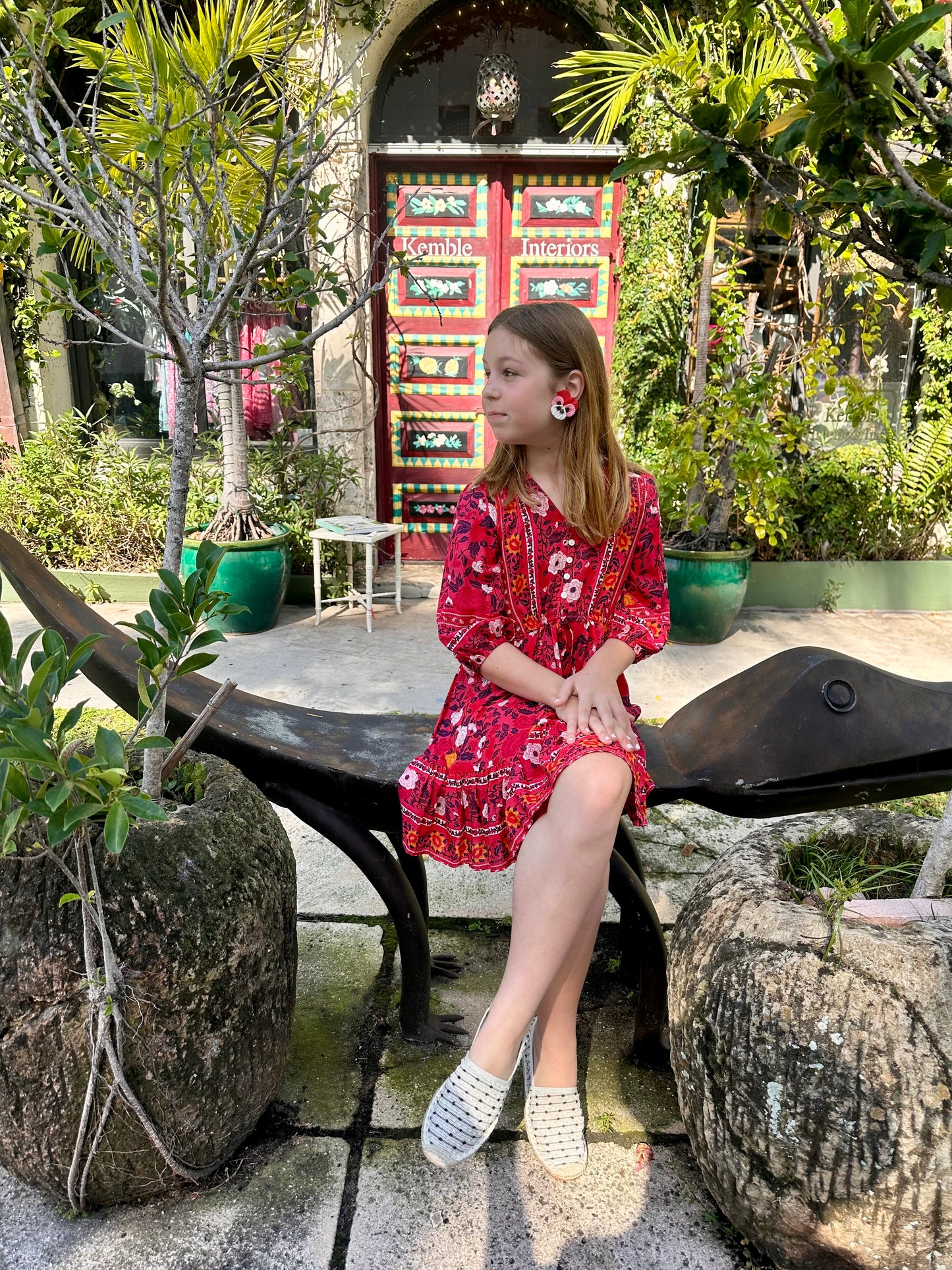 Carrie Cherry Girls Dress- Walker & Wade - The Kemble Shop