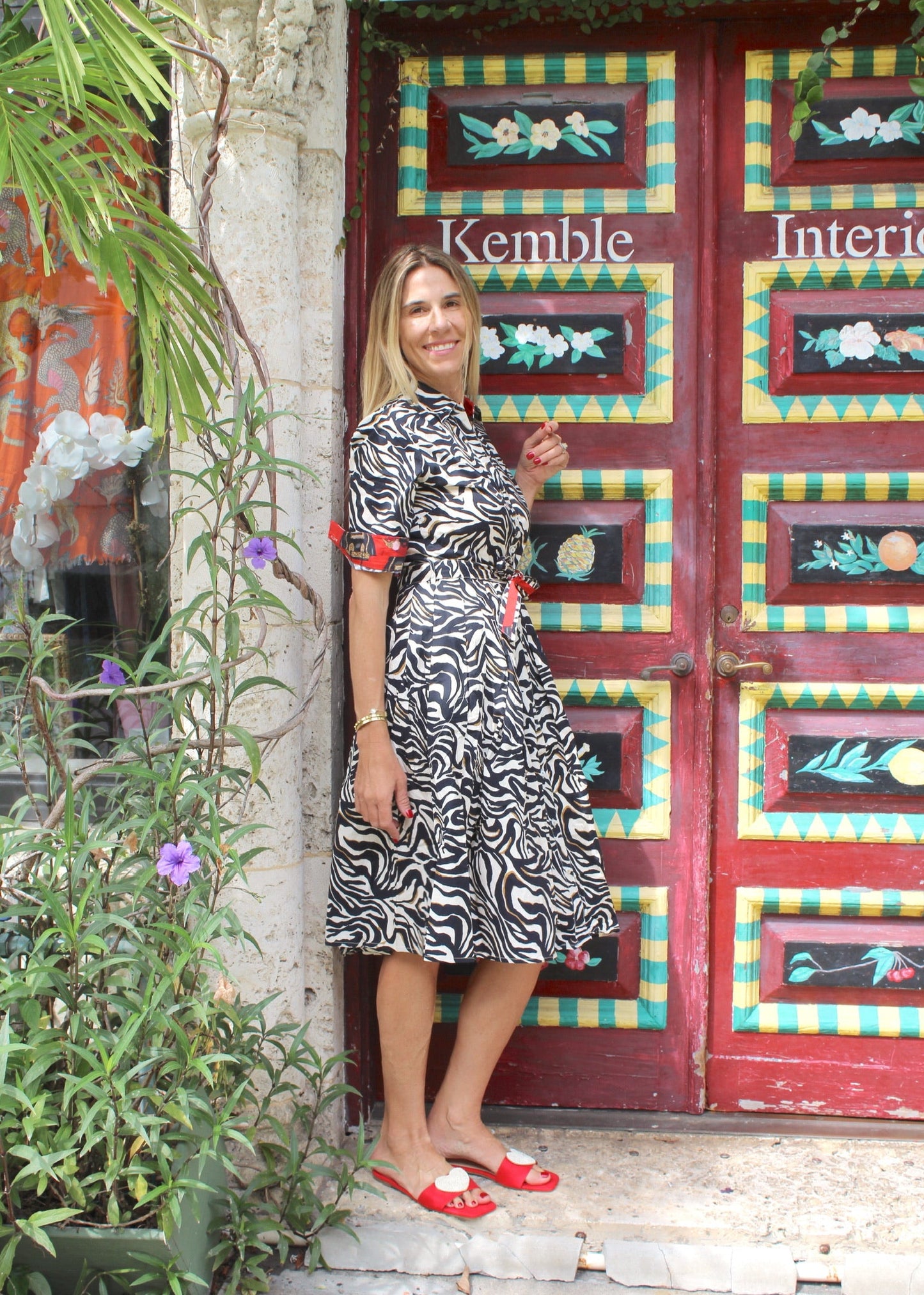 Mrs Maisel Dress / Black & White Zebra - Dizzy Lizzie - The Kemble Shop