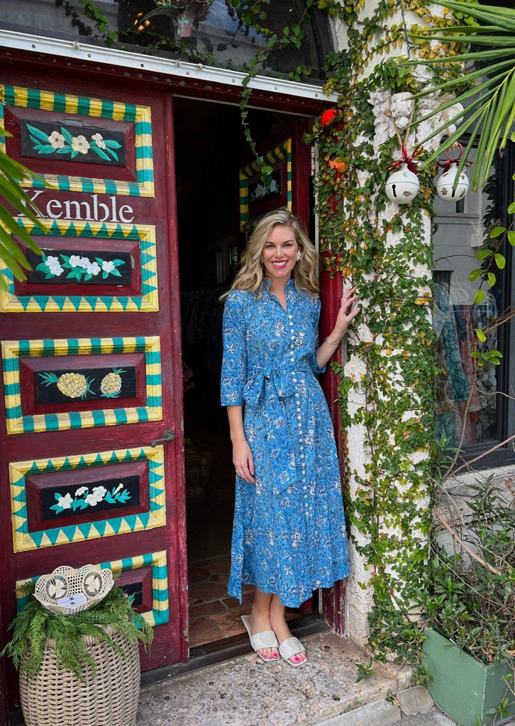 Palm Beach Tunic Dress - Sea Florals - The Kemble Shop