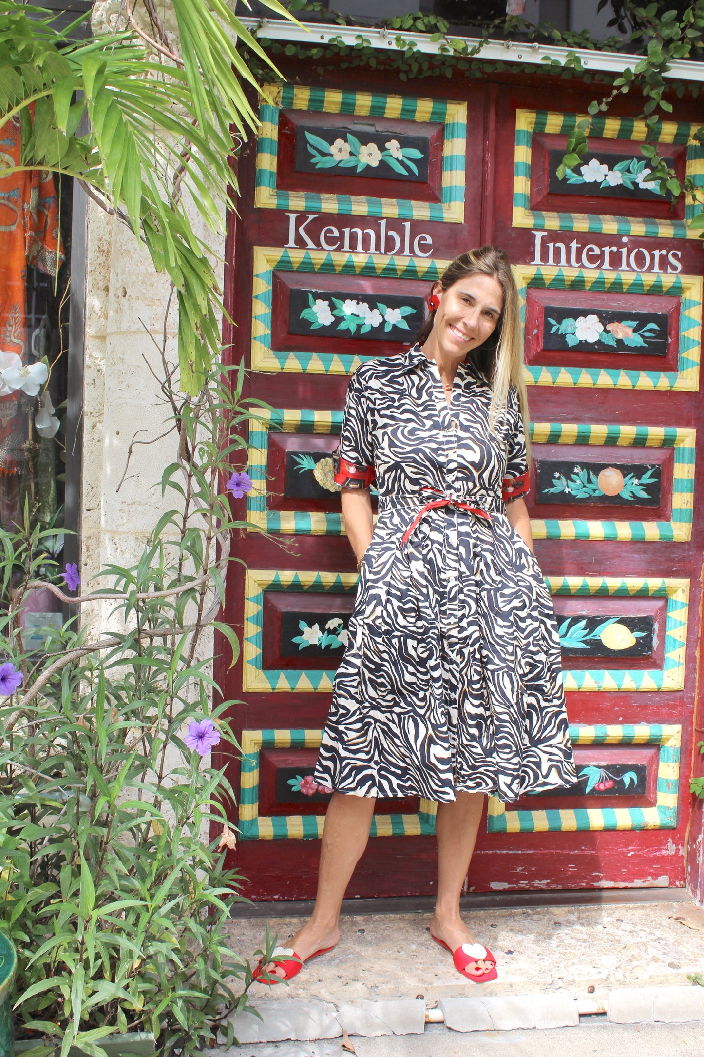 Mrs Maisel Dress / Black & White Zebra - Dizzy Lizzie - The Kemble Shop