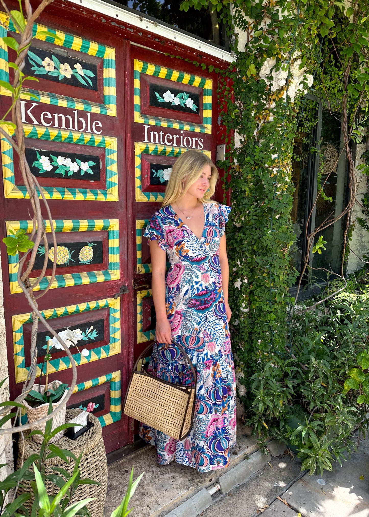 Walker & Wade | Serena Dress | Fuchsia Multi - The Kemble Shop