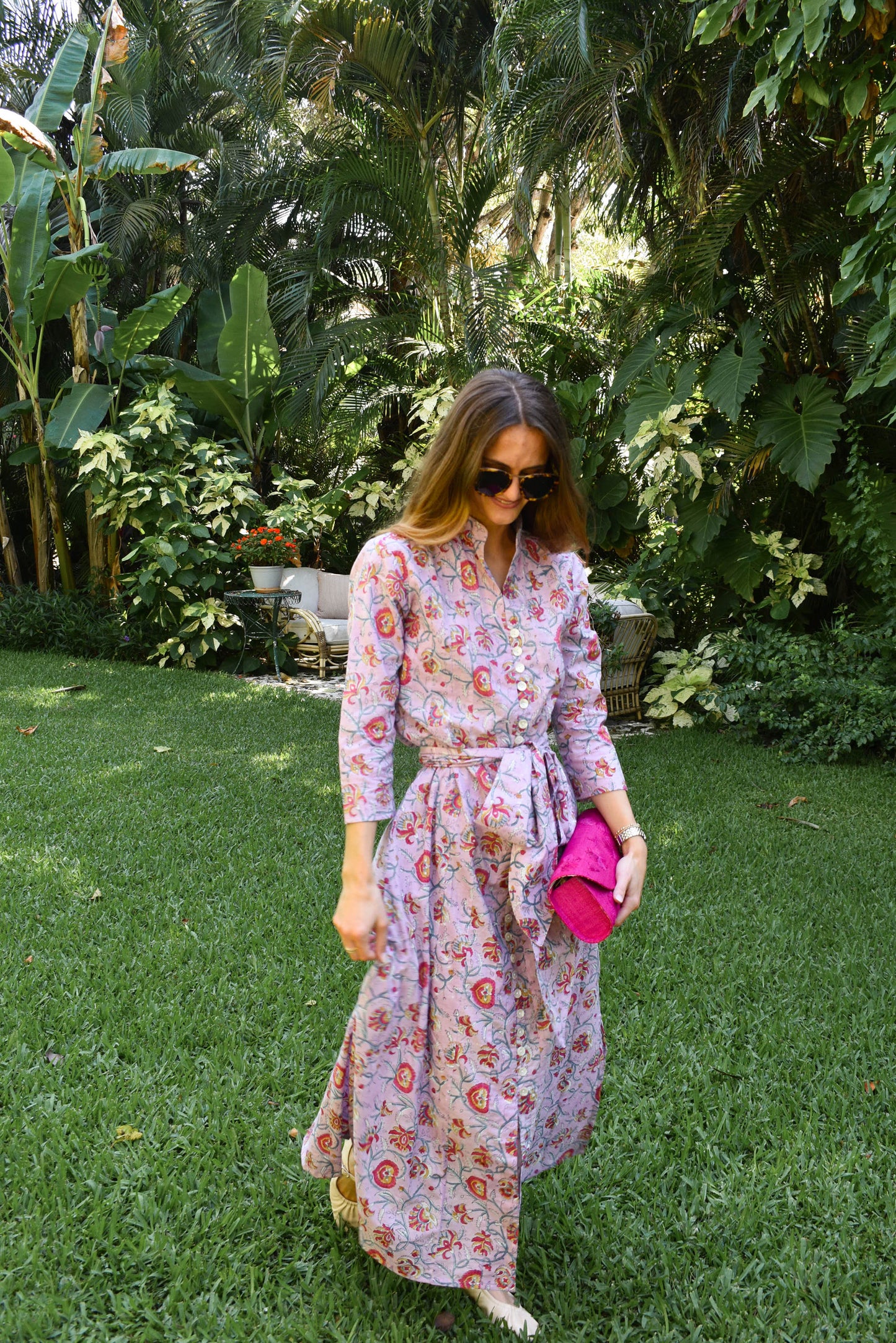 Palm Beach Tunic Dress | Pink Eclipse - The Kemble Shop
