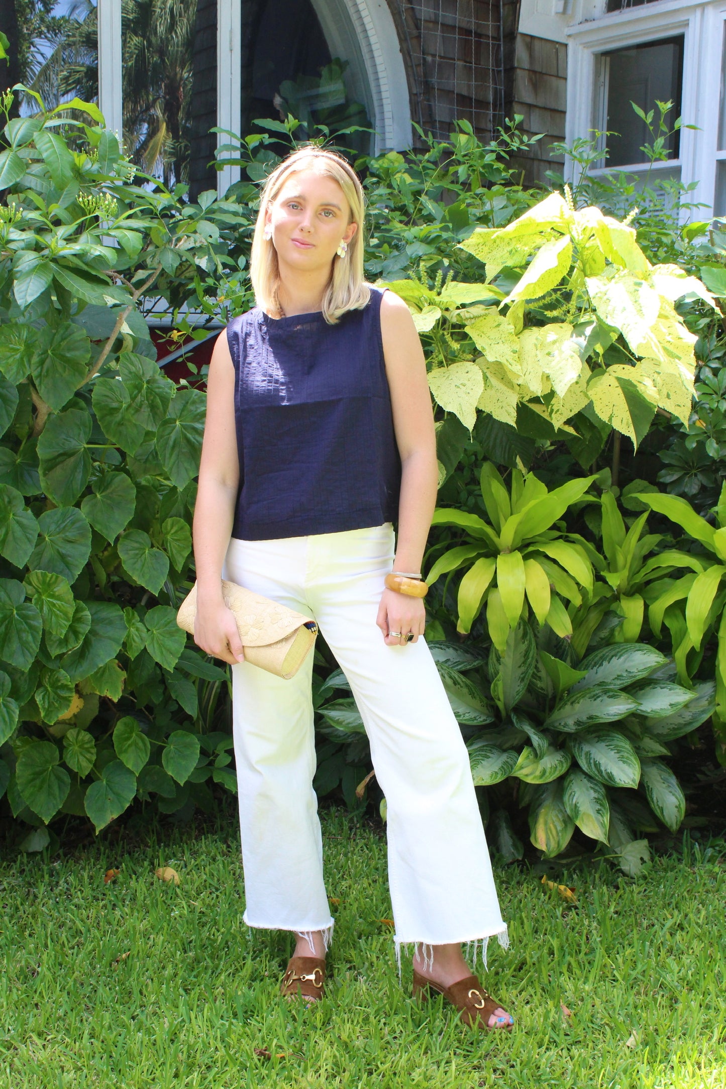 Anna Top- Navy - The Kemble Shop
