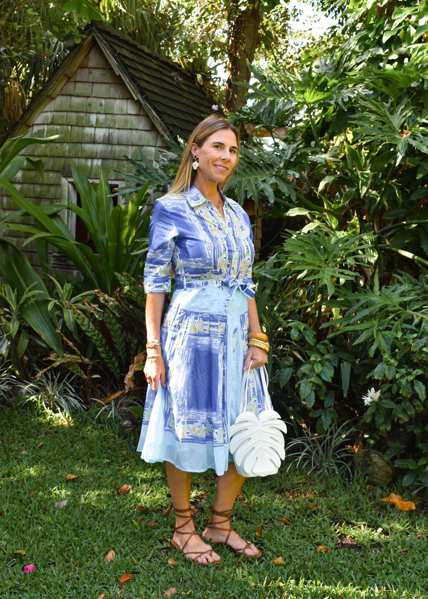 Mrs Maisel Dress | Blue Sailboat - Dizzy Lizzie - The Kemble Shop