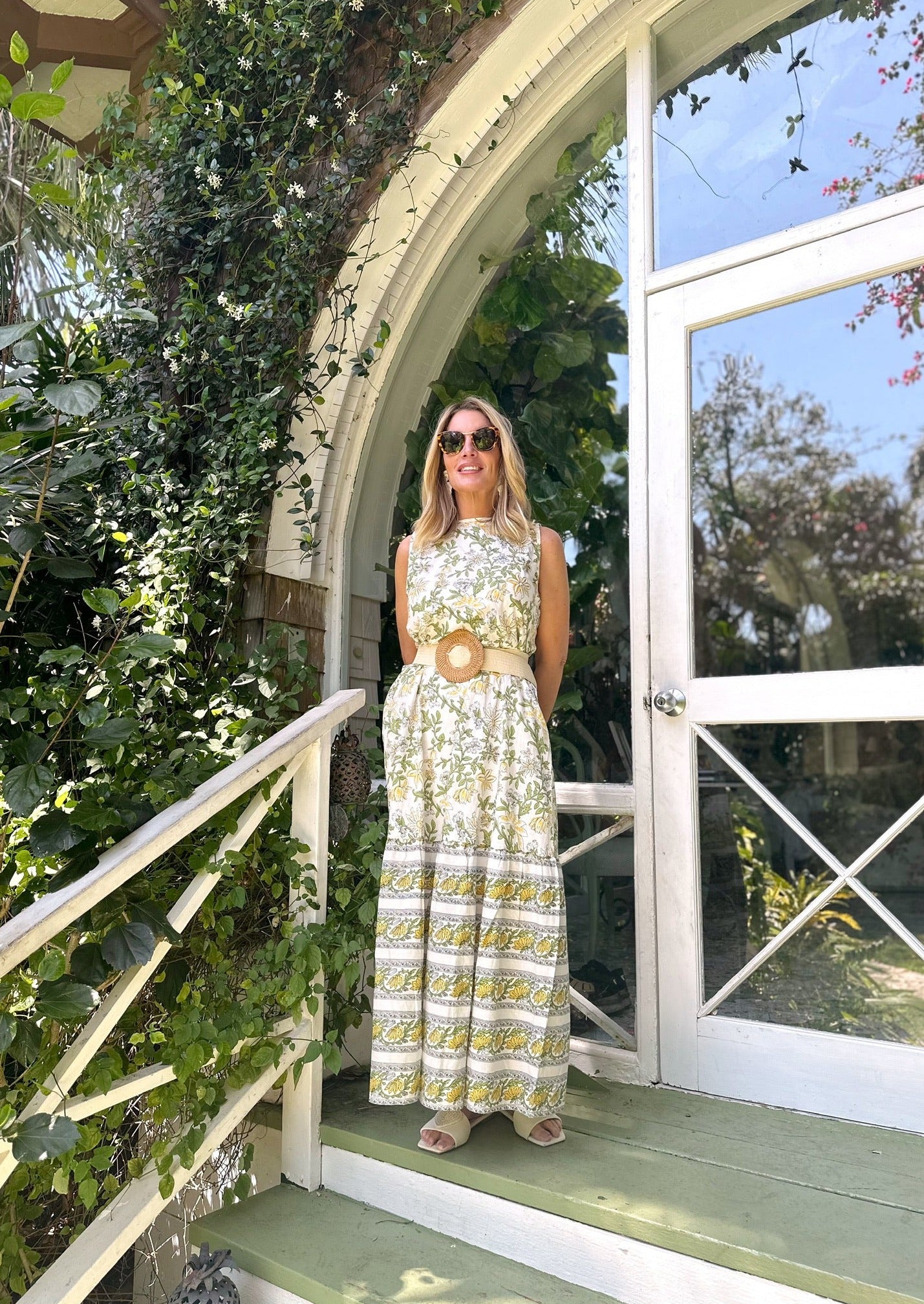 LIvro - Ella Sleeveless Long Citron Garden Dress - Final Sale - The Kemble Shop