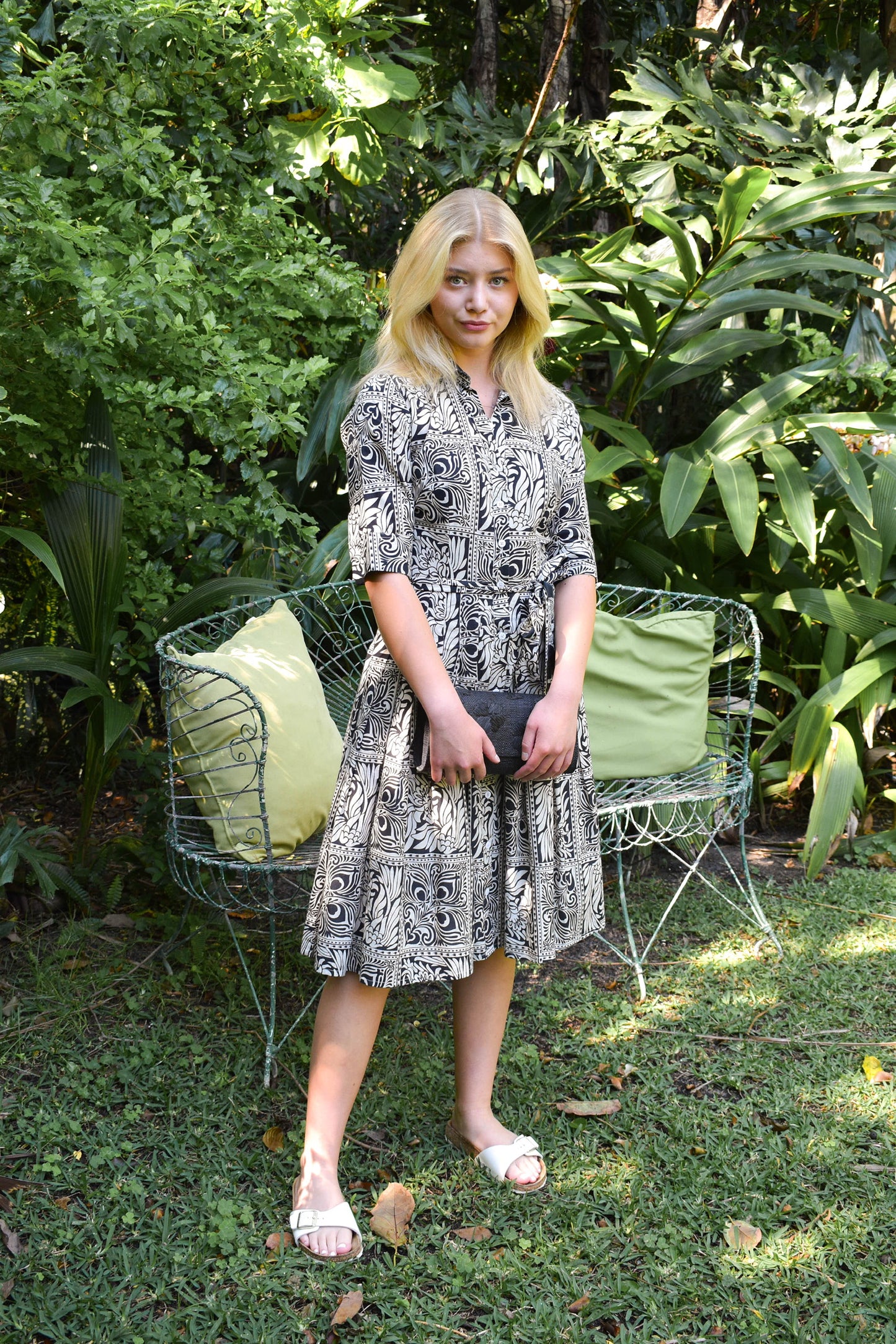 Mrs Maisel Dress | Black Geo Square - Dizzy Lizzie - The Kemble Shop