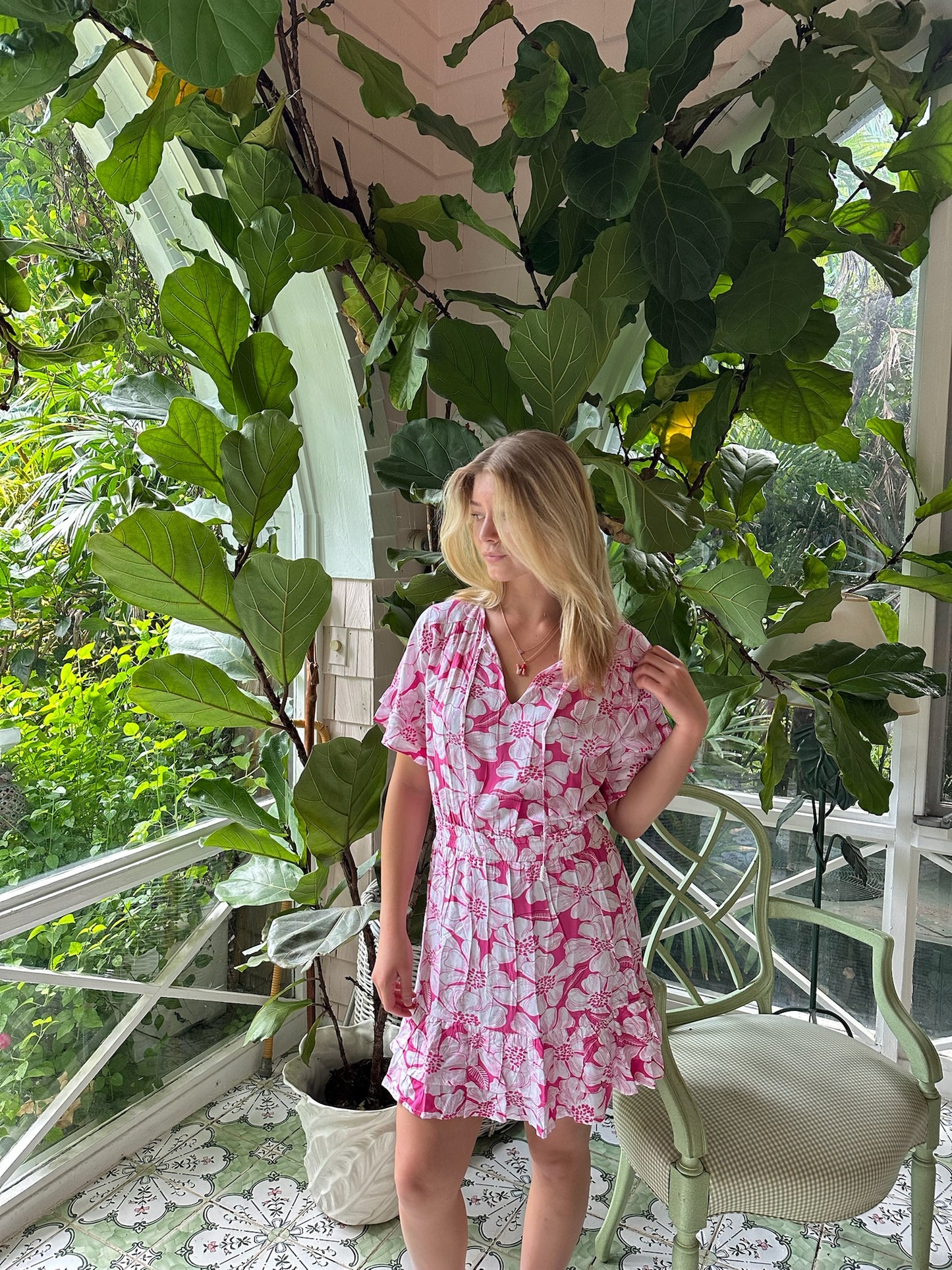 Walker & Wade | Courtney Dress | Hot Pink Floral - The Kemble Shop