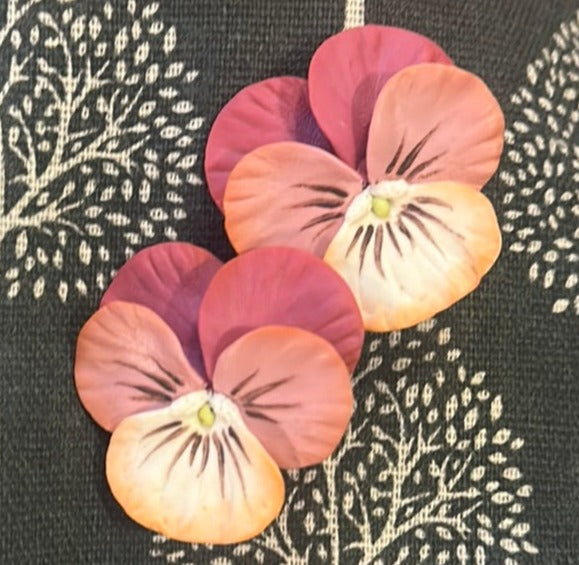 Pansy Earrings - Medium Dusty Rose - The Kemble Shop