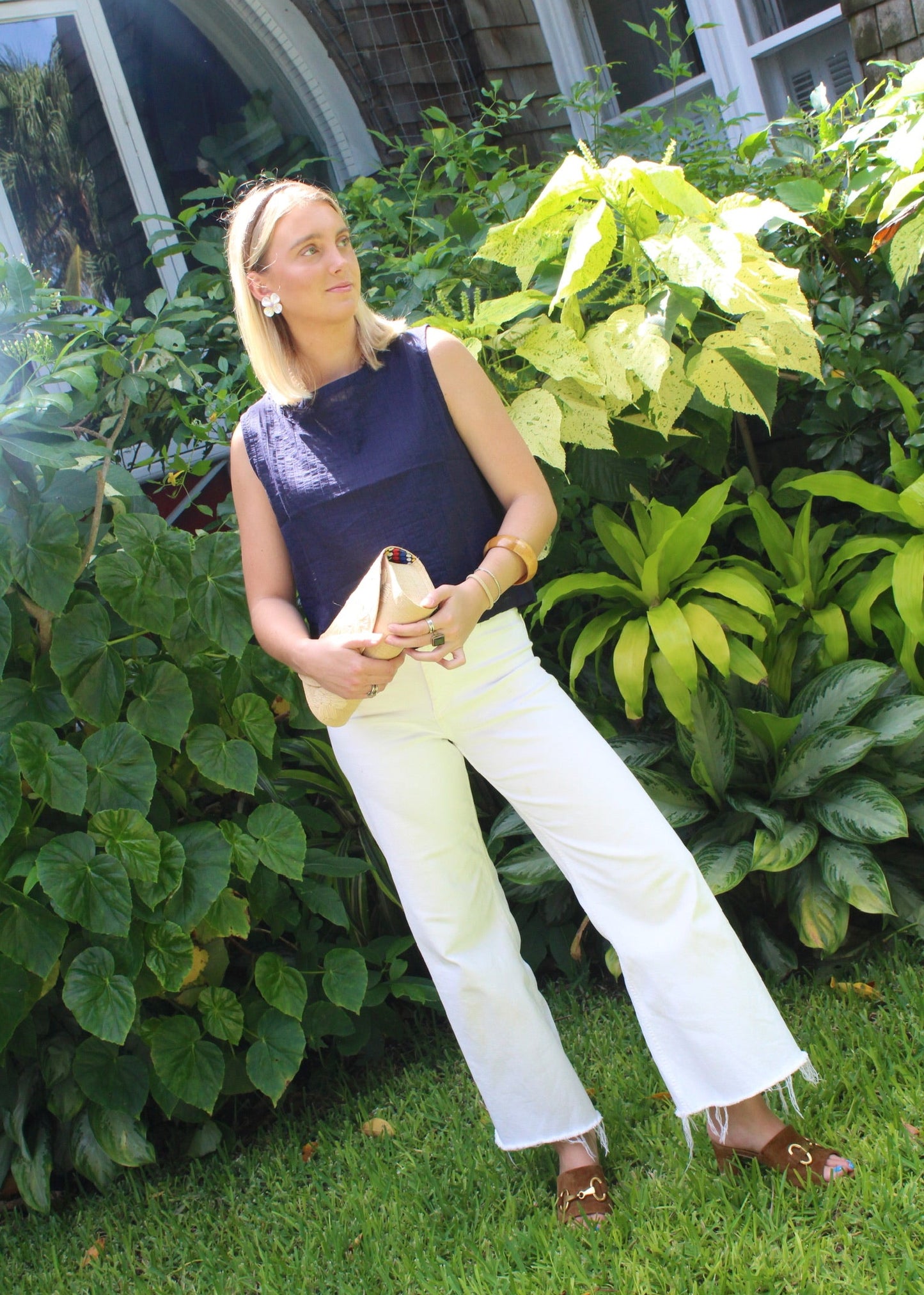 Anna Top- Navy - The Kemble Shop