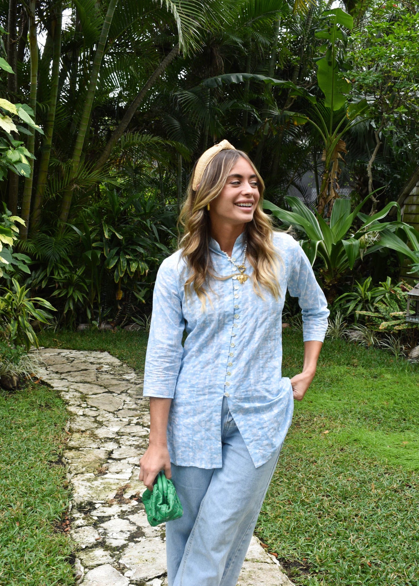 Sky Blue Palm Beach Tunic - The Kemble Shop