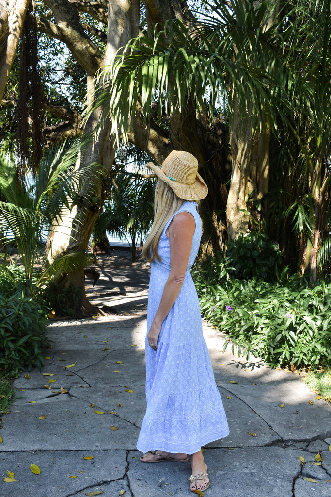 Periwinkle Geo- Harper Dress - Walker and Wade - The Kemble Shop