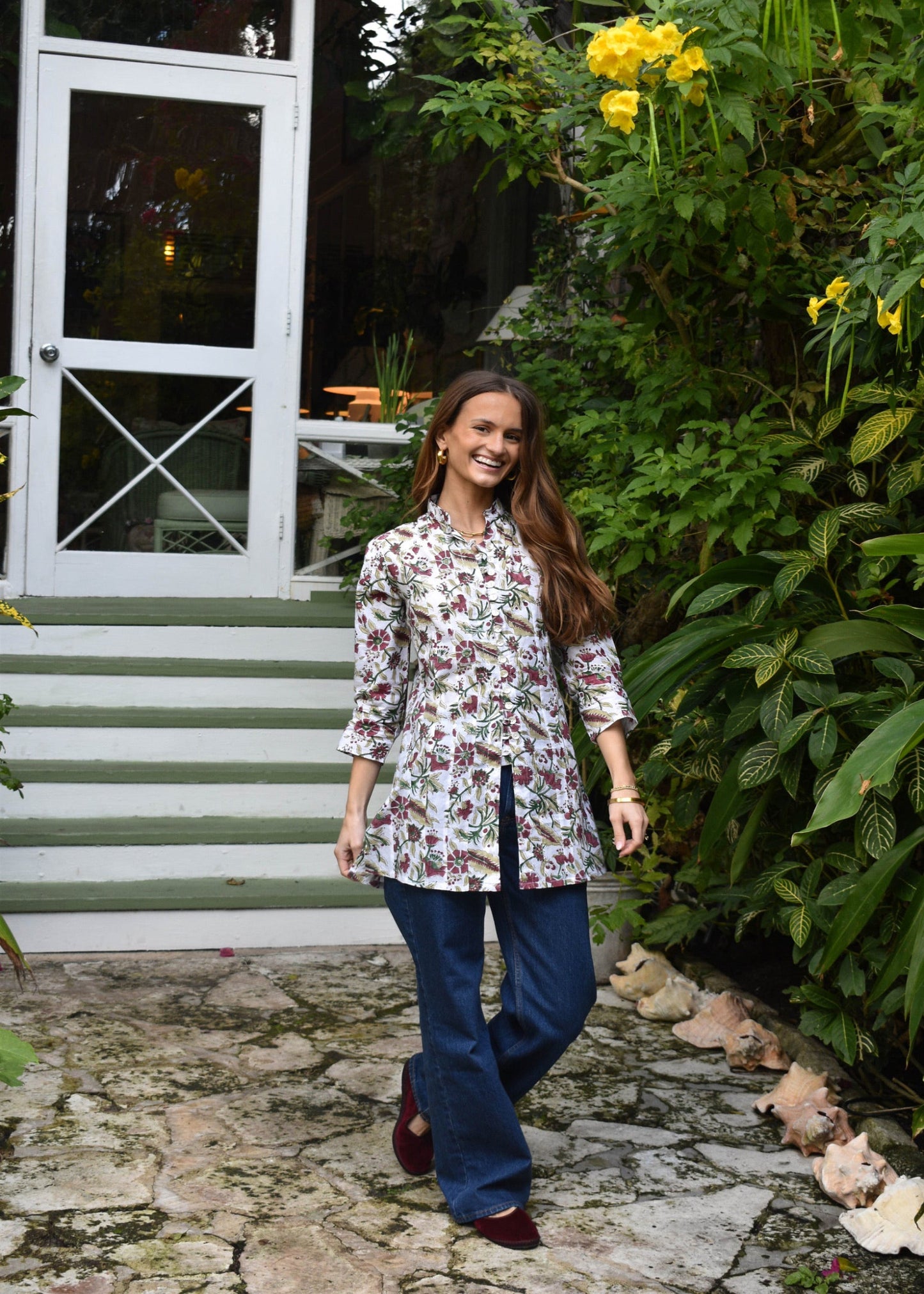Autumn Flowers Palm Beach Tunic - The Kemble Shop