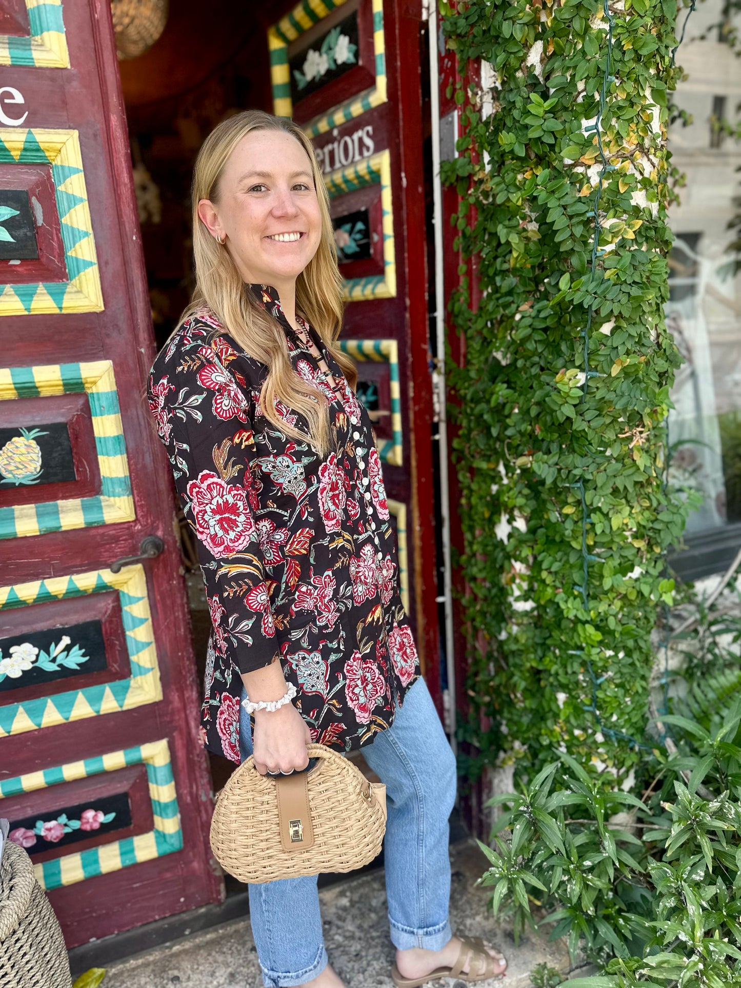 Palm Beach Tunic | Black Garden - The Kemble Shop