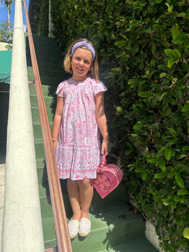 Walker & Wade - Girls Ellie Dress / Pink Paisely - The Kemble Shop