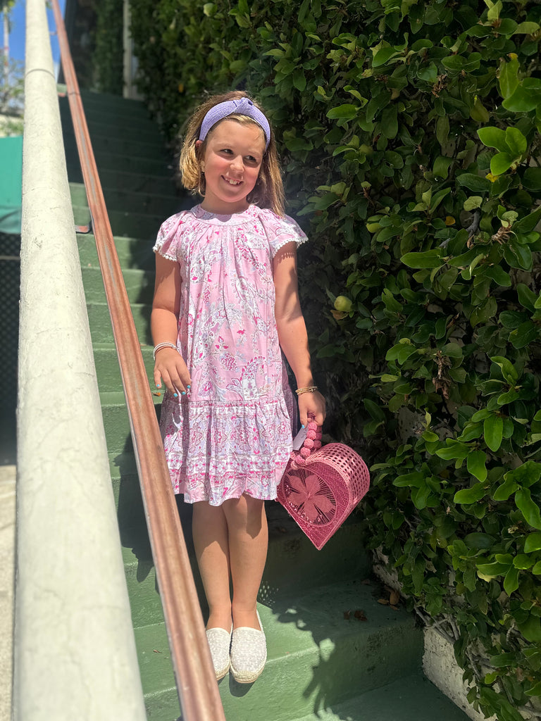 Walker & Wade - Girls Ellie Dress / Pink Paisely - The Kemble Shop