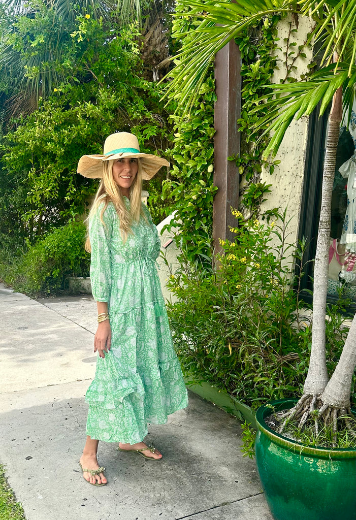 Shannon Dress - Field Green Floral - The Kemble Shop
