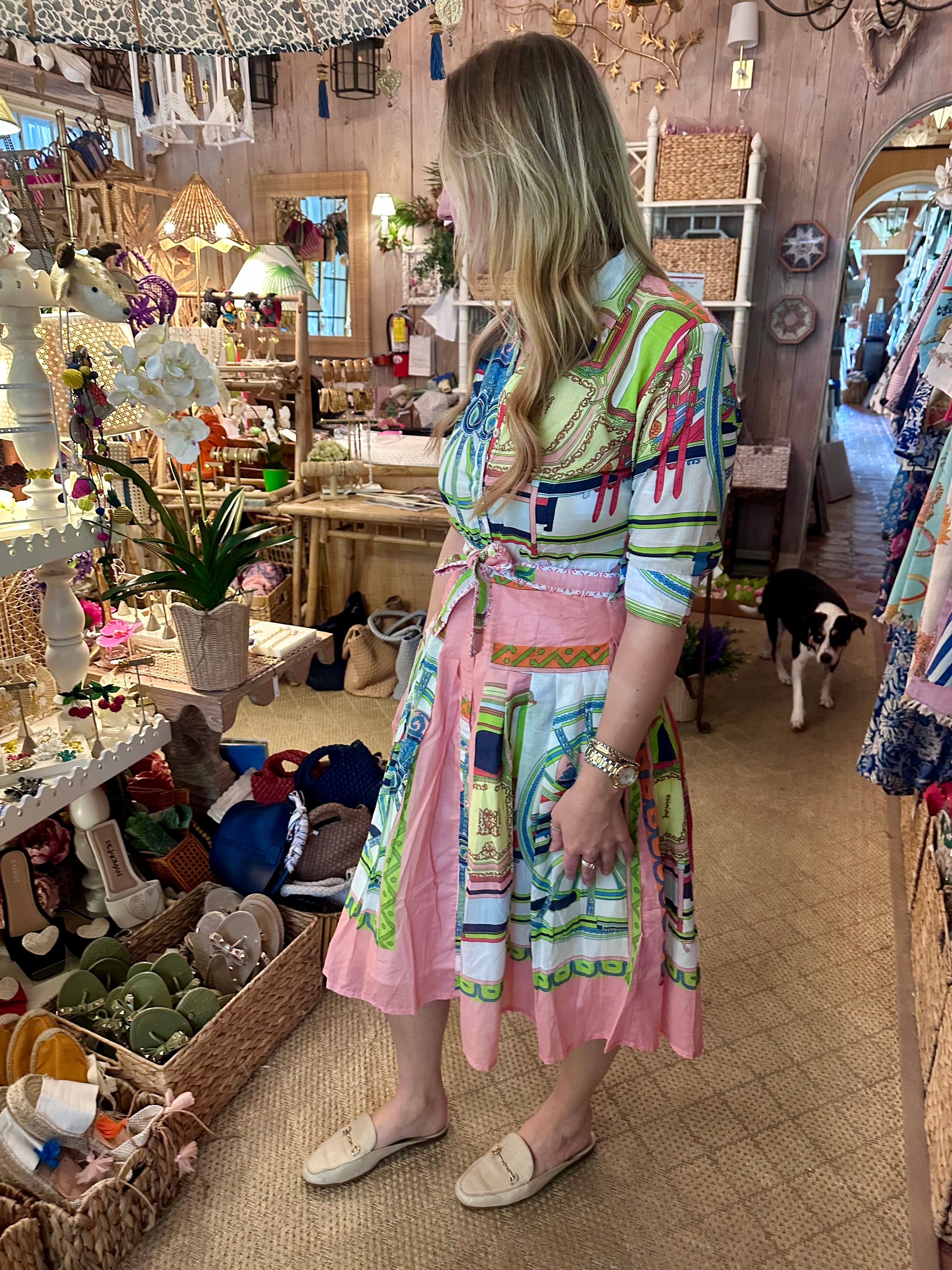 ドゥーズィエムクラス【M.A.B.E/メイブ】ROSAプリントマキシスカート Mrs Maisel Dress | Pink and Orange Hermes - Dizzy Lizzie – The