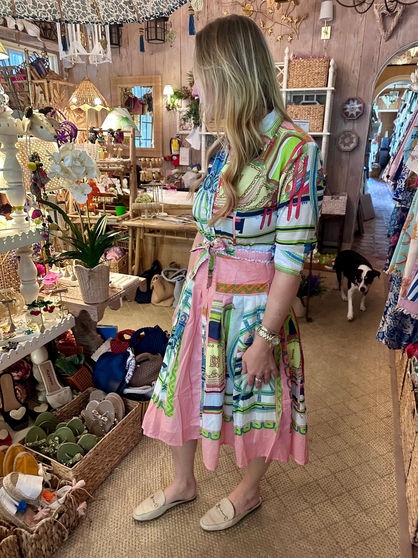 Mrs Maisel Dress | Pink and Orange Hermes - Dizzy Lizzie - The Kemble Shop