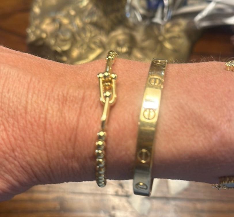 Idalia Link Chain Beaded Bracelet - The Kemble Shop