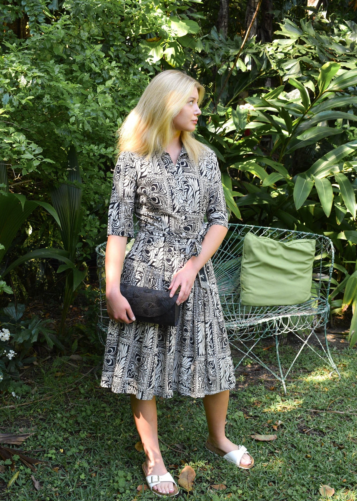 Mrs Maisel Dress | Black Geo Square - Dizzy Lizzie - The Kemble Shop