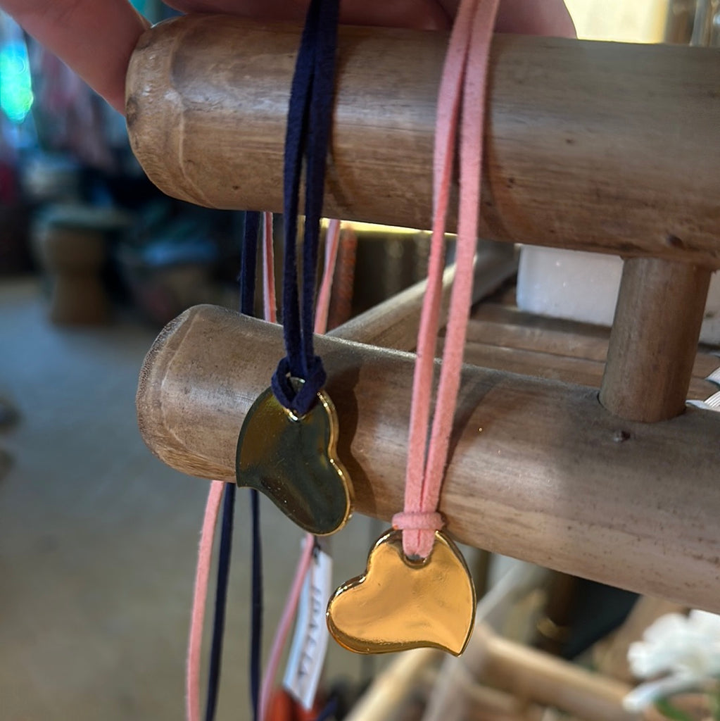 Idalia Heart Leather Necklace - The Kemble Shop
