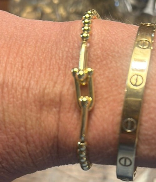 Idalia Link Chain Beaded Bracelet - The Kemble Shop