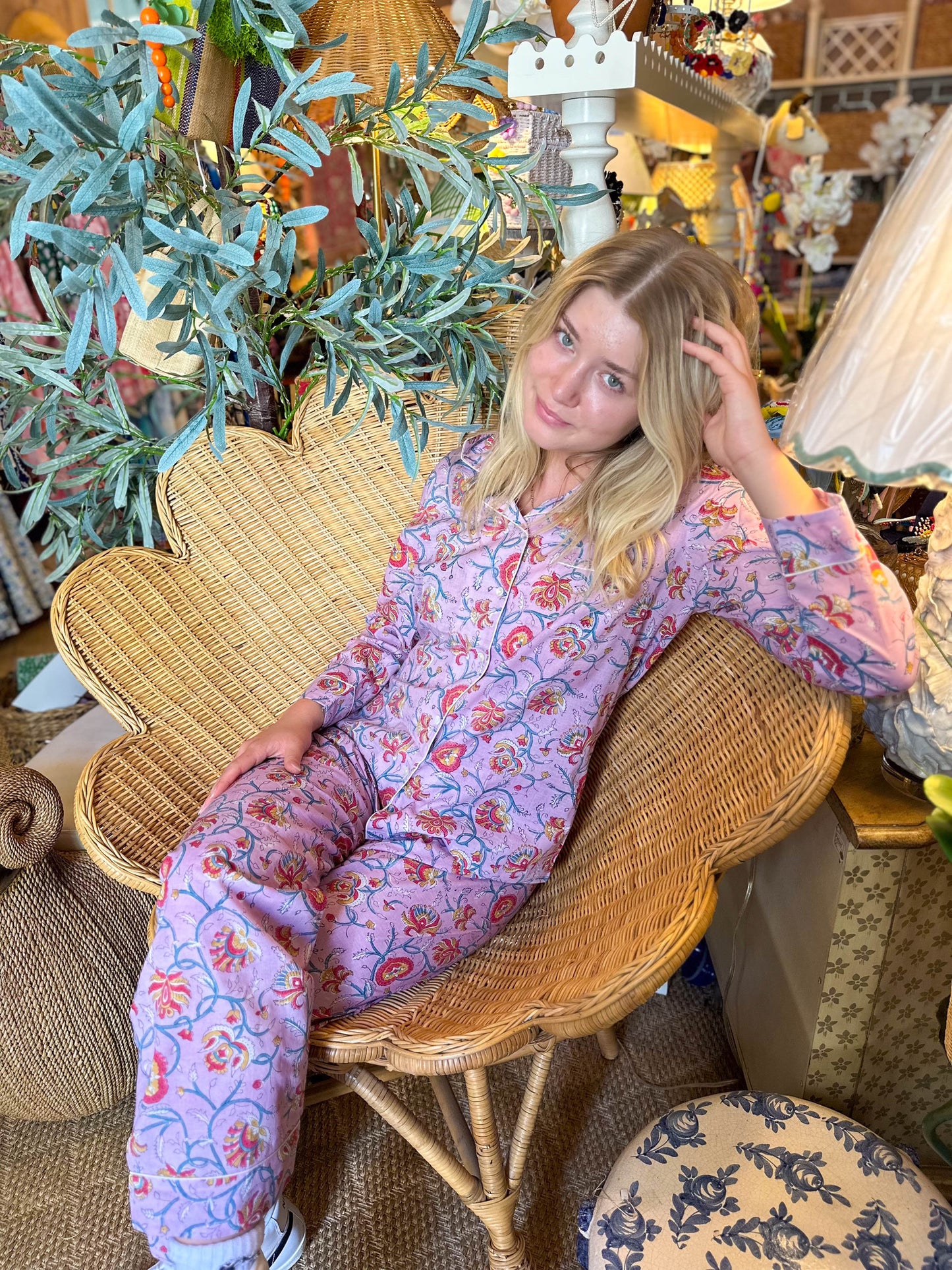Palm Beach Pajamas | Pink Eclipse - The Kemble Shop