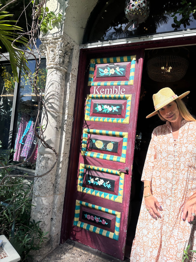 Taupe Garden Palm Beach Tunic Dress - The Kemble Shop