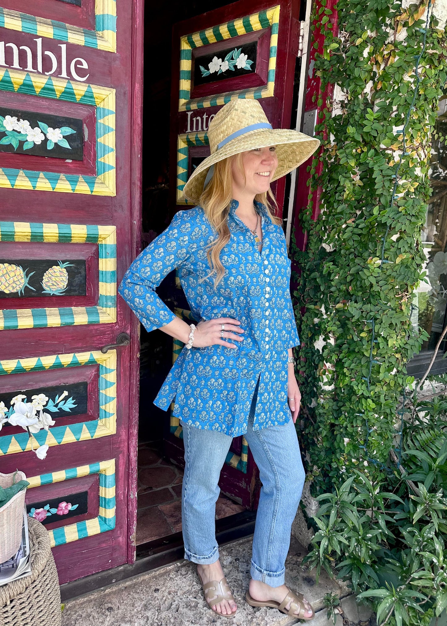Palm Beach Tunic - Deep Periwinkle - The Kemble Shop