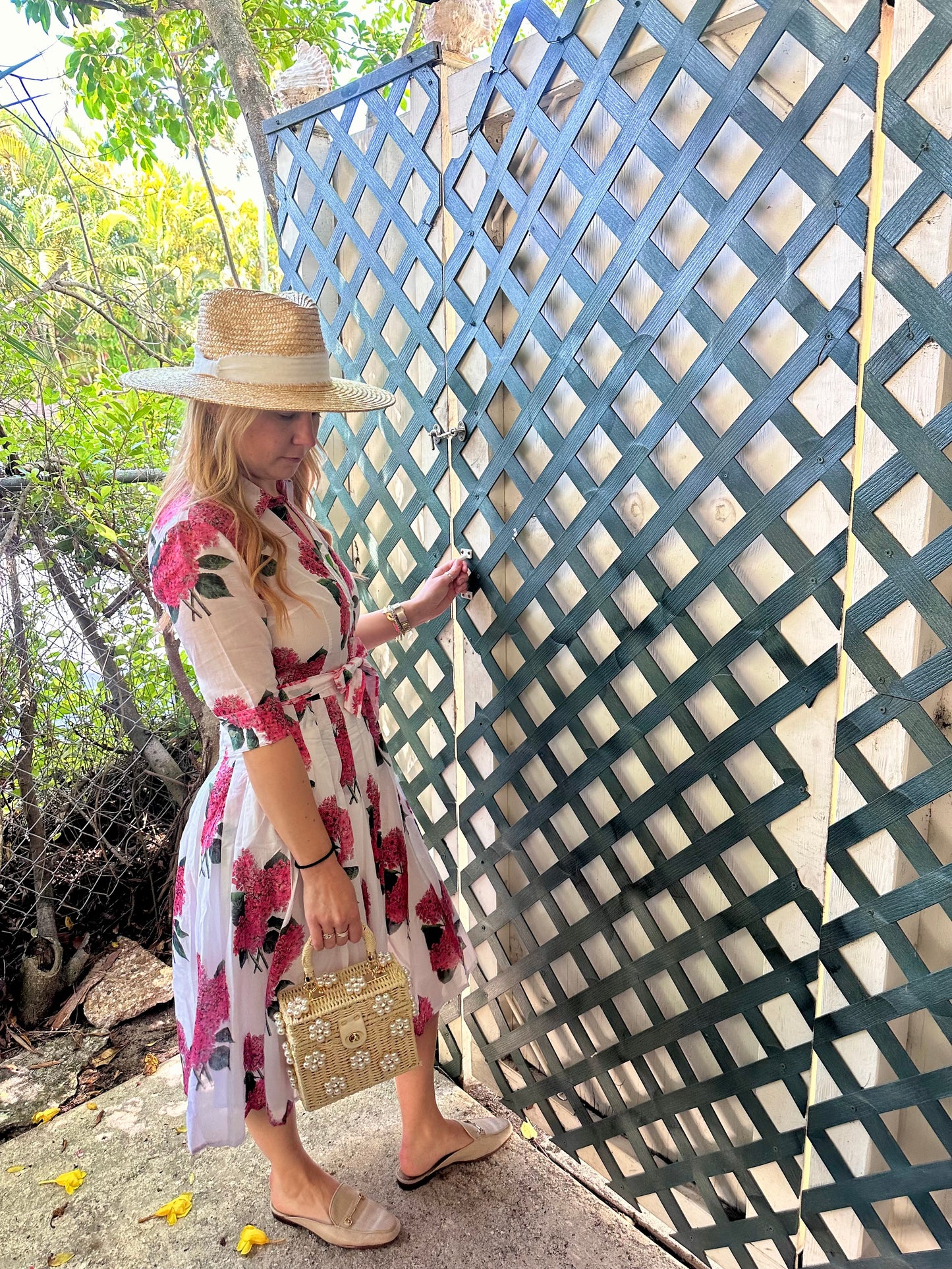 Mrs Maisel Dress | Pink Hydrangeas - Dizzy Lizzie - The Kemble Shop
