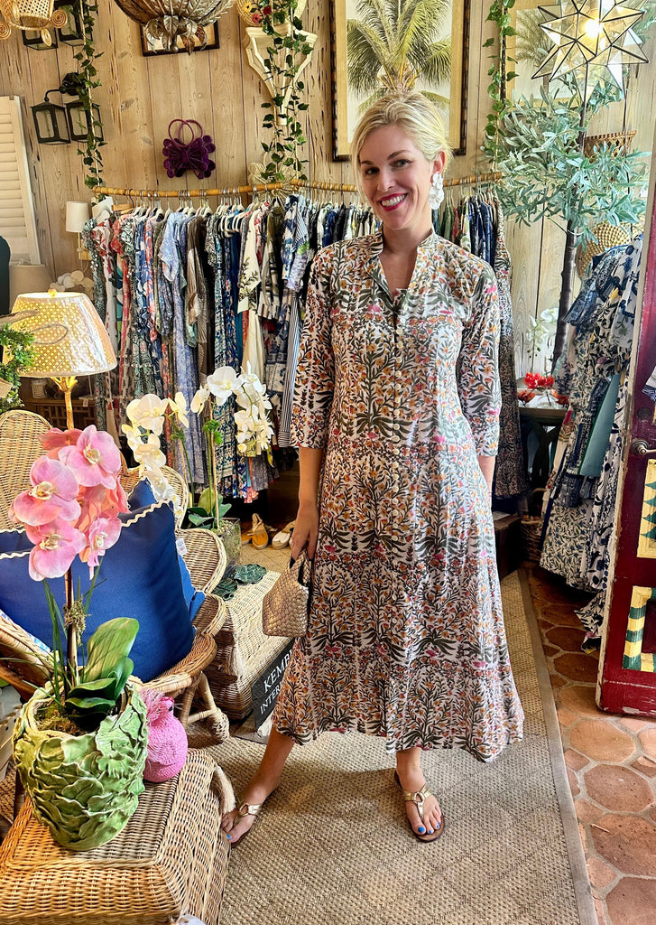 Full Bloom in Peach - Palm Beach Tunic Dress - The Kemble Shop