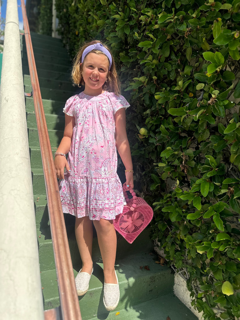Walker & Wade - Girls Ellie Dress / Pink Paisely - The Kemble Shop