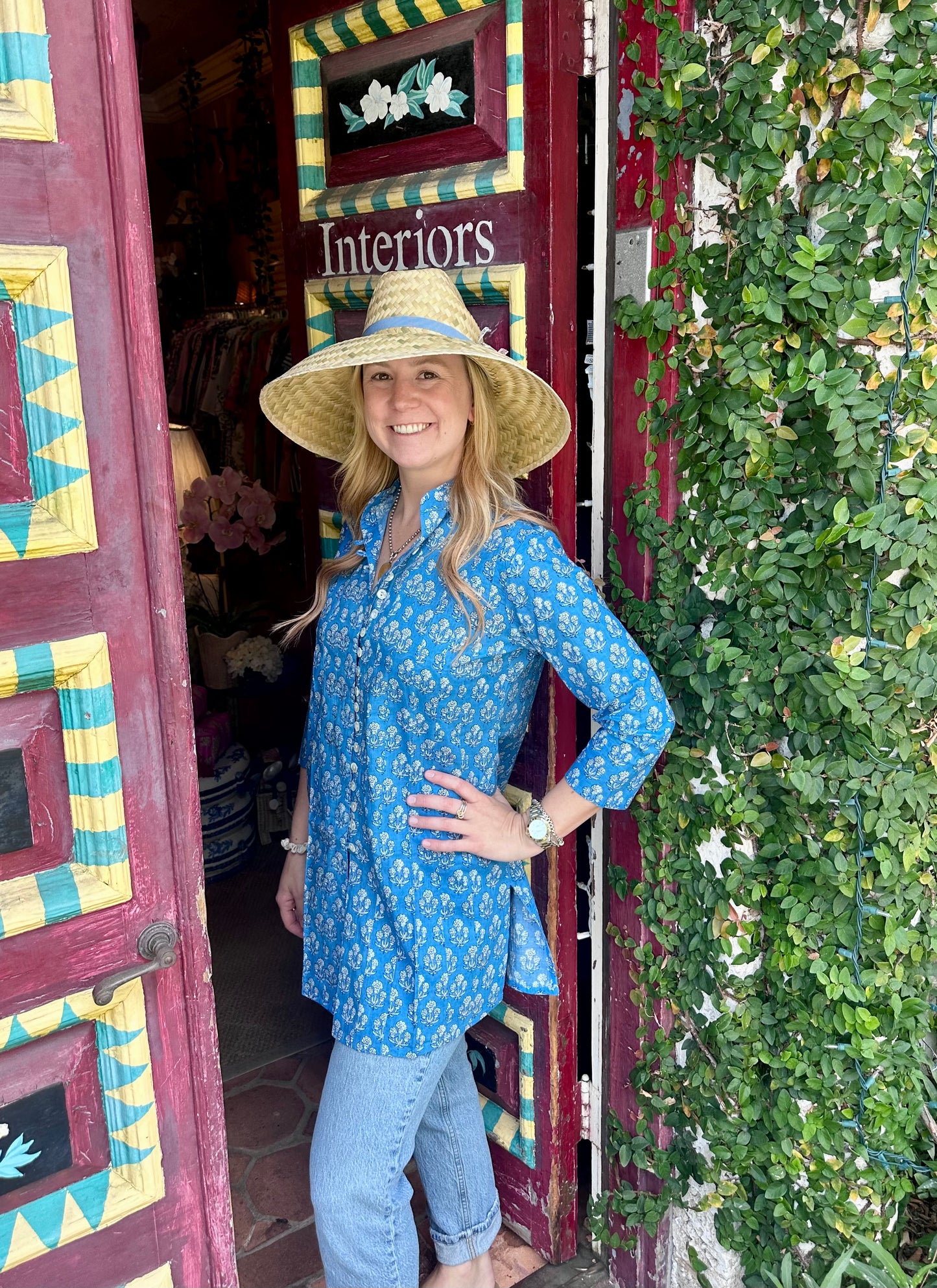 Palm Beach Tunic - Deep Periwinkle - The Kemble Shop